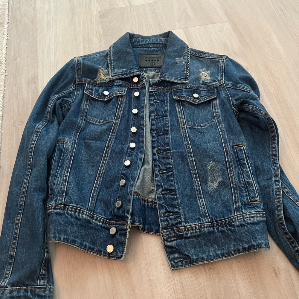 Blank NYC Distressed Blue Jean Jacket